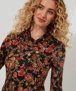 Joe Browns All New Button Printed Jersey Tunic-Women Tops, Tunics & Blouses