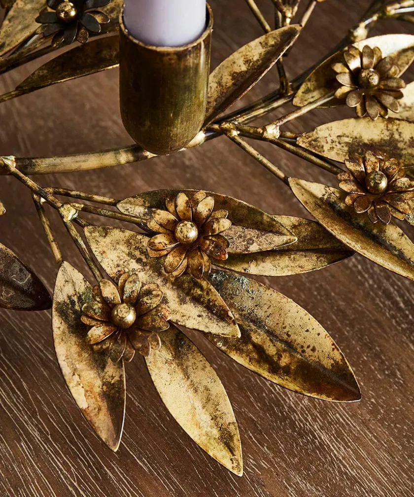 Joe Browns Antique Wreath Candle Holder- Floral Décor|Home Accessories