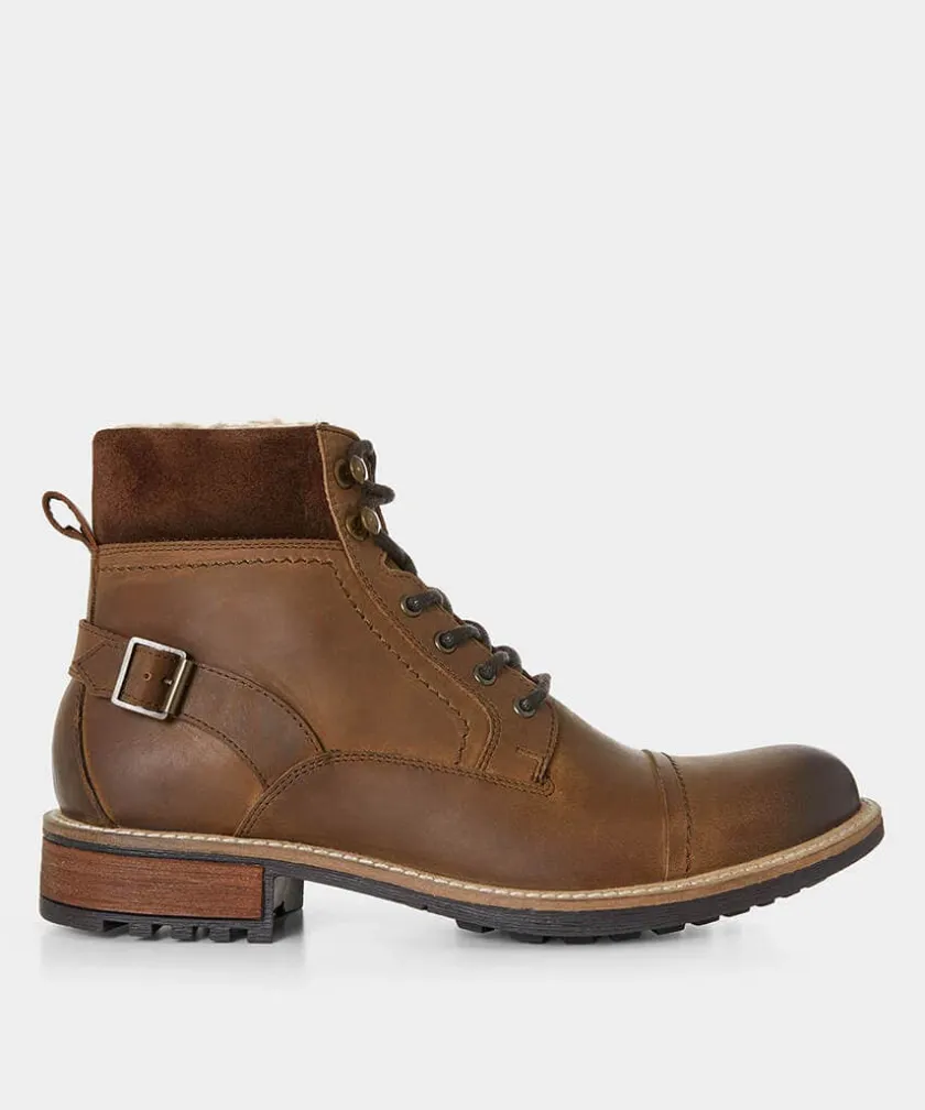 Joe Browns Aviator Borg Lined Oiled Boots- Boots|Shoes, Boots & Trainers