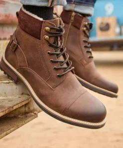 Joe Browns Aviator Borg Lined Oiled Boots- Boots|Shoes, Boots & Trainers