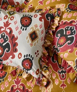 Joe Browns Aztec Cotton Slub Reversible Frill Duvet Set- Bedding