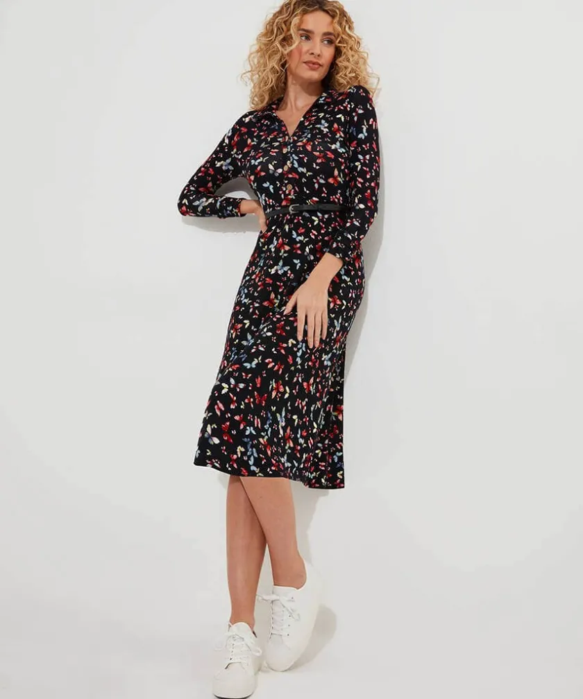 Joe Browns Beautiful Butterfly Jersey Dress-Women Dresses