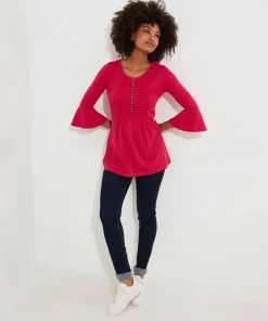 Joe Browns Beautiful Button Longline Jersey Top-Women Tops, Tunics & Blouses