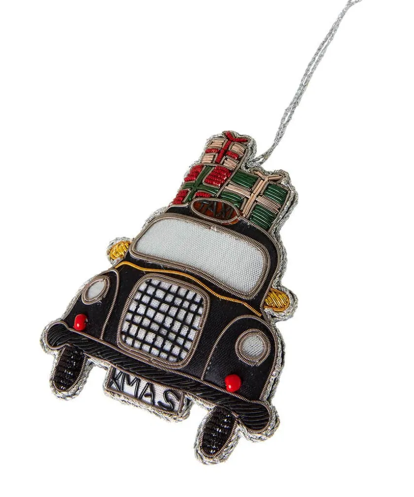 Joe Browns Beautifully Embroidered Taxi Christmas Ornament- Home Accessories|Christmas Homeware