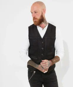 Joe Browns Leather Waistcoat- Waistcoats|Leather Jackets