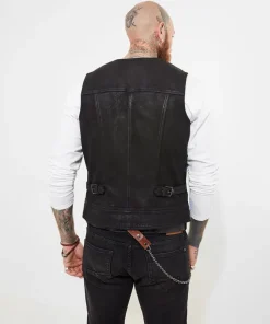 Joe Browns Leather Waistcoat- Waistcoats|Leather Jackets
