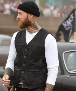 Joe Browns Leather Waistcoat- Waistcoats|Leather Jackets