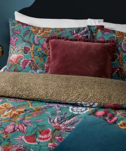 Joe Browns Savanna Leopard Florals Cotton Slub Reversible Duvet Set- Floral Décor|Nature Décor