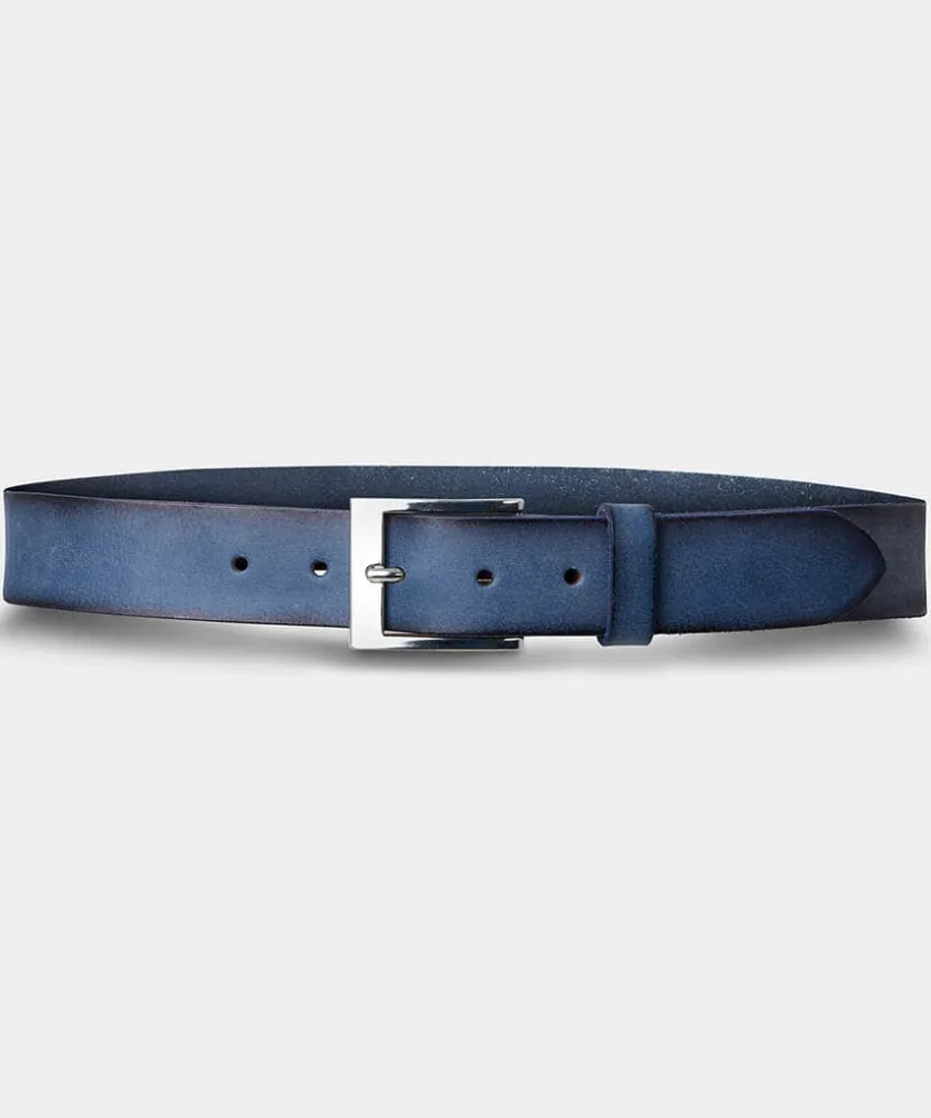 Joe Browns Blue Wash Men's Leather Belt- Accessories & Jewellery