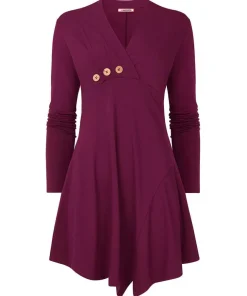 Joe Browns Button Detail Jersey Tunic Top-Women Tops, Tunics & Blouses
