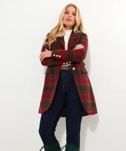Joe Browns Camilla Checked Longline Coat-Women Blazers|Coats & Jackets