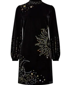 Joe Browns Celestial Skies Velvet Dress-Women Women's Clothing|Dresses