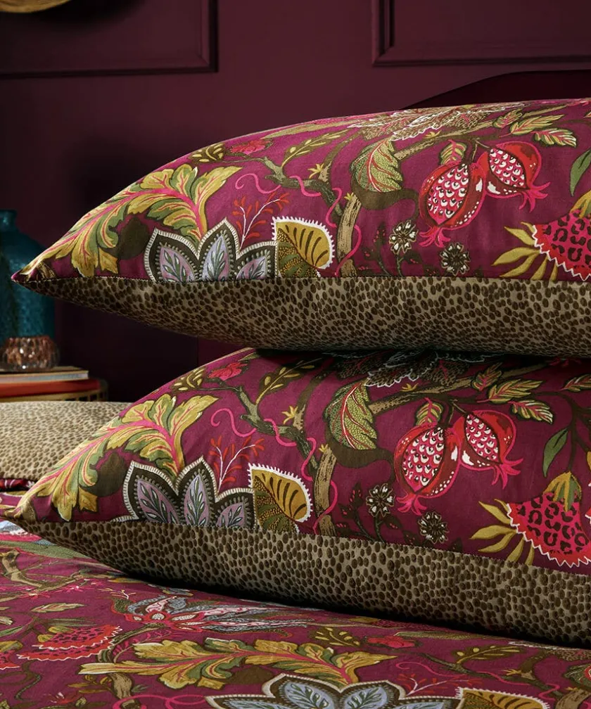 Joe Browns Savanna Leopard Florals Cotton Slub Reversible Duvet Set- Floral Décor|Nature Décor