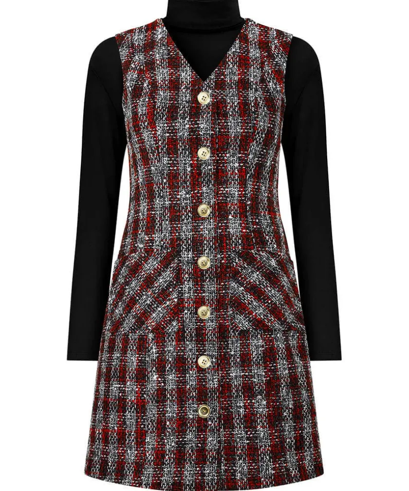Joe Browns Check Pinafore Dress-Women Dresses