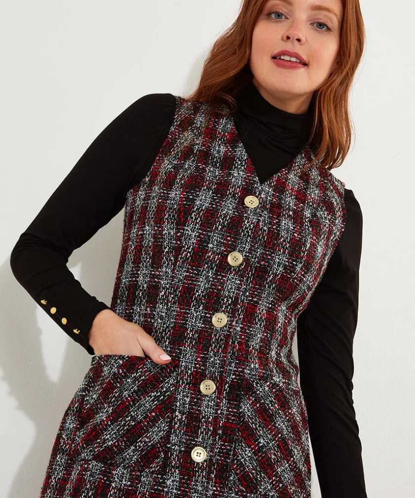 Joe Browns Check Pinafore Dress-Women Dresses