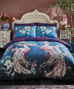 Joe Browns Cherished Chinoiserie Reversible Duvet Set- Floral Décor|Animal Décor