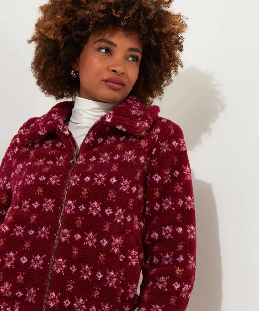 Joe Browns Cosy Cabin Patterned Fleece Jacket-Women Coats & Jackets