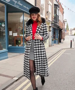 Joe Browns Darling Dogstooth Coat-Women Coats & Jackets
