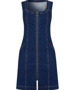 Joe Browns Dawn Denim Zip Through Pinafore-Women Denim Styles|Dresses