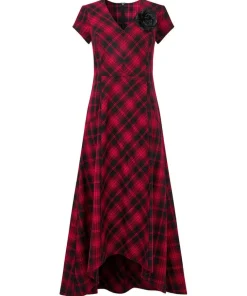 Joe Browns Dixie Check Dress With Corsage-Women Petite Collection|Dresses
