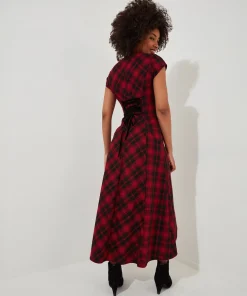 Joe Browns Dixie Check Dress With Corsage-Women Petite Collection|Dresses