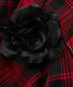 Joe Browns Dixie Check Dress With Corsage-Women Petite Collection|Dresses