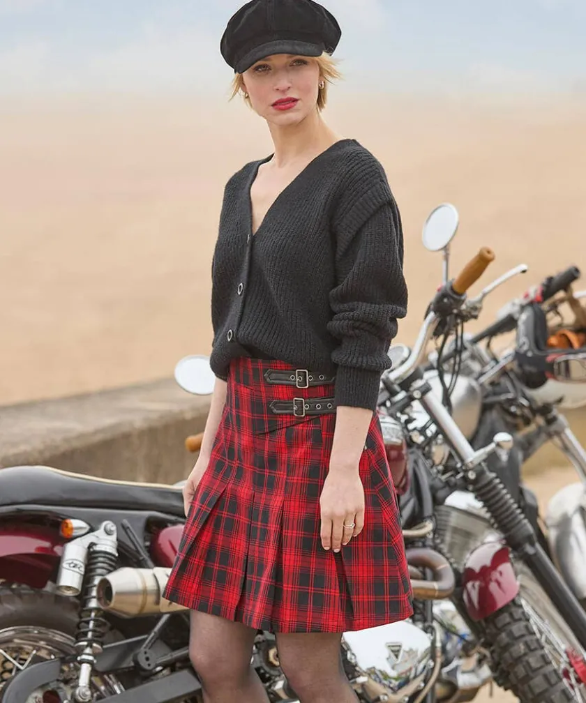 Joe Browns Dixie Check Pleated Skirt-Women Skirts