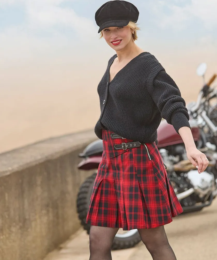 Joe Browns Dixie Check Pleated Skirt-Women Skirts