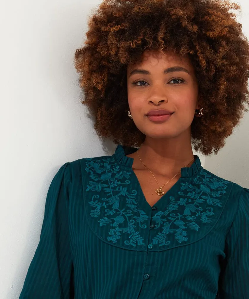 Joe Browns Elegantly Embroidered Blouse-Women Tops, Tunics & Blouses
