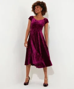Joe Browns Ellie Vintage Velour Dress-Women Women's Clothing|Dresses