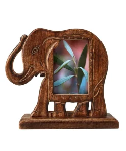 Joe Browns Enchanting Elephant Shaped Mango Wood Photo Frame- Home Accessories|Animal Décor