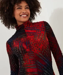 Joe Browns Evelyn Burn Out Jersey Tunic-Women Tops, Tunics & Blouses