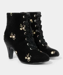 Joe Browns Evening Rose Velvet Boots-Women Matching Shoes & Bags|Ankle Boots