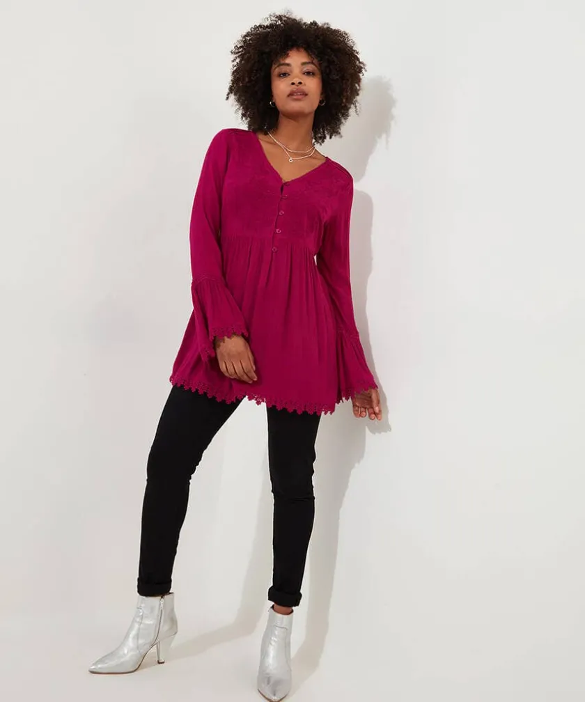 Joe Browns Ever So Pretty Embroidered Tunic Top-Women Tops, Tunics & Blouses