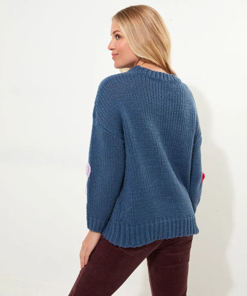Joe Browns Fabulous Floral Applique Jumper-Women Gifts|Knitwear & Cardigans