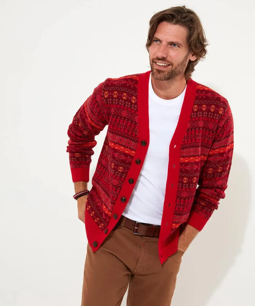 Joe Browns Fairisle Knit Cardigan- Men's Clothing|Layering Essentials