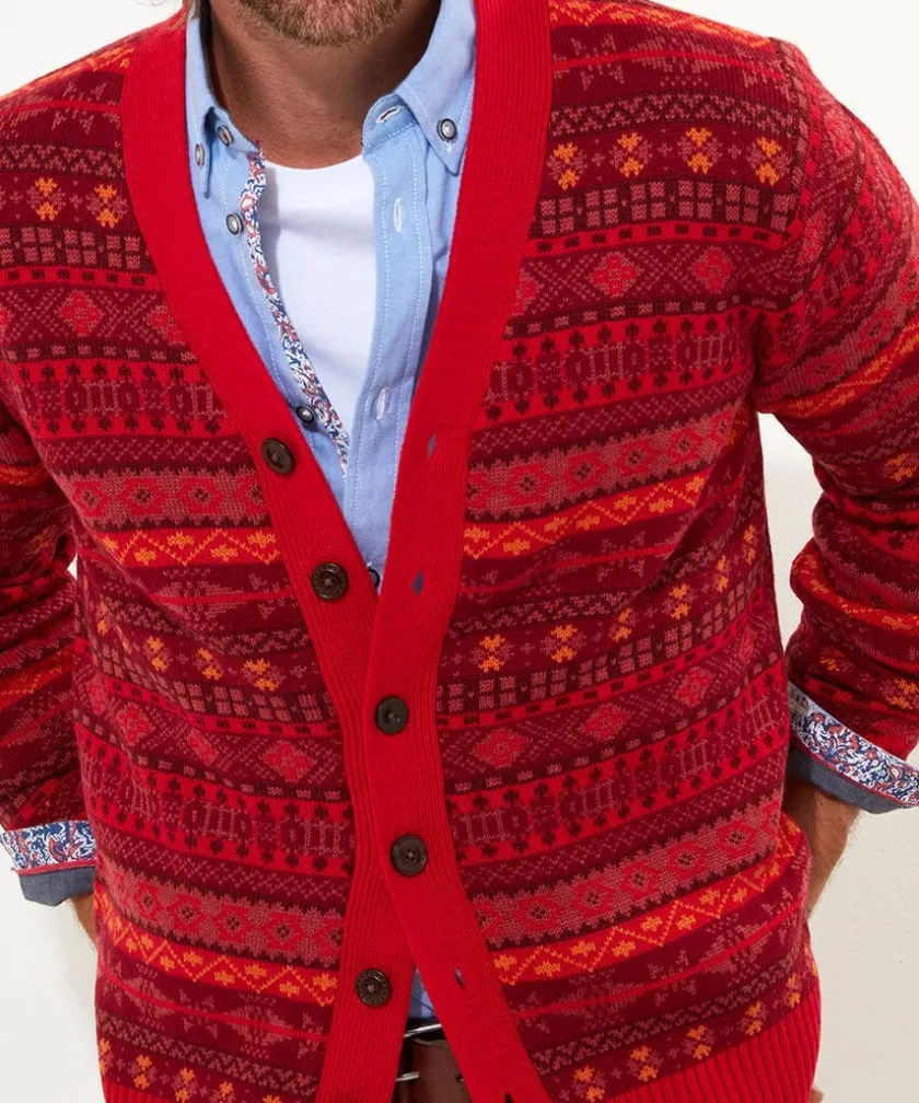Joe Browns Fairisle Knit Cardigan- Men's Clothing|Layering Essentials