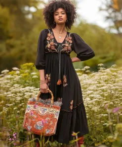 Joe Browns Fascinating Bamboo Carpet Bag-Women Matching Shoes & Bags|Gifts