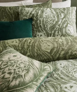 Joe Browns Feathered Owl Cotton Slub Reversible Duvet Set- Nature Décor|Bedding