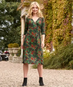 Joe Browns Festive Flora Jersey Dress-Women Novelty Gifts|Women's Clothing