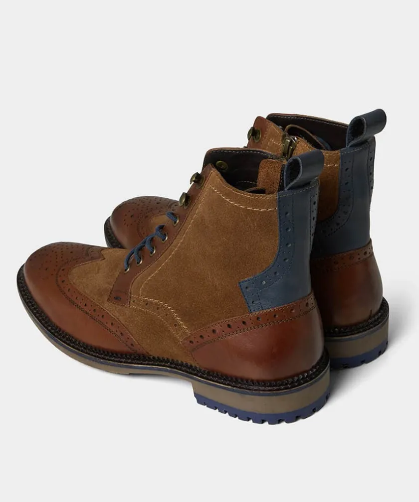 Joe Browns Gents Club Mixed Leather Boots- Tailoring|Shoes, Boots & Trainers