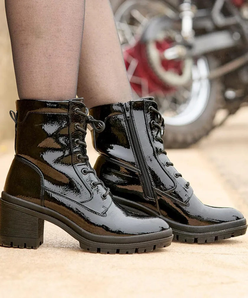 Joe Browns Go Getter Patent Boots-Women Matching Shoes & Bags|Ankle Boots