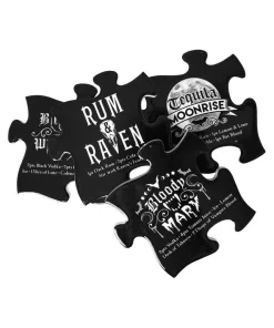 Joe Browns Gothic Cocktails Jigsaw Coaster Set- Kitchenware & Dining