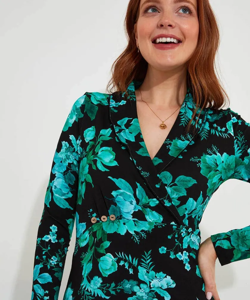 Joe Browns Hallie Jersey Print Wrap Top-Women Tops, Tunics & Blouses