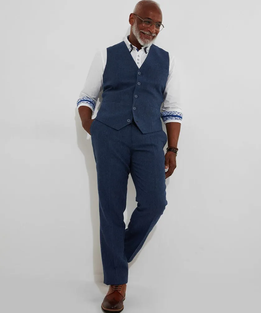 Joe Browns Handsome Herringbone Waistcoat- Waistcoats|Tailoring