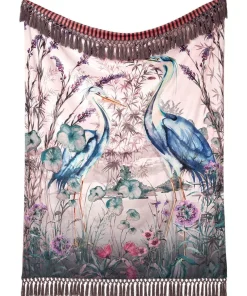 Joe Browns Harmonious Herons Reversible Throw- Floral Décor|Cushions & Throws