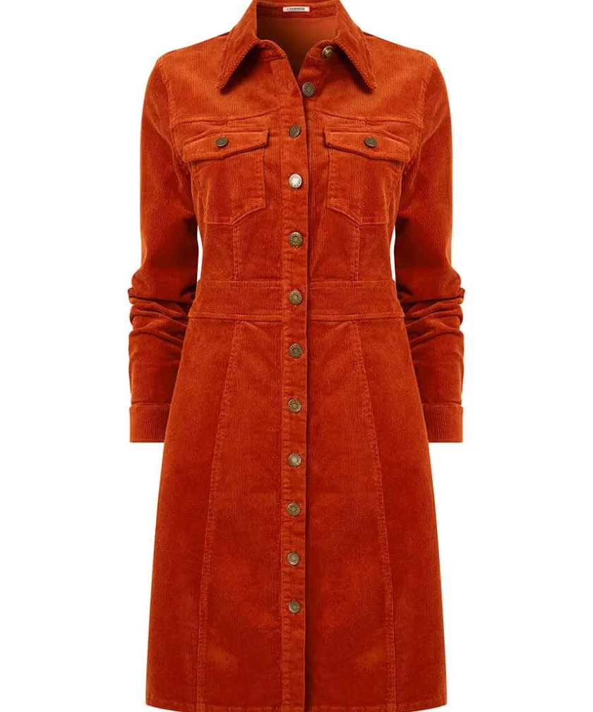 Joe Browns Josie Cord Button Through Dress-Women Dresses