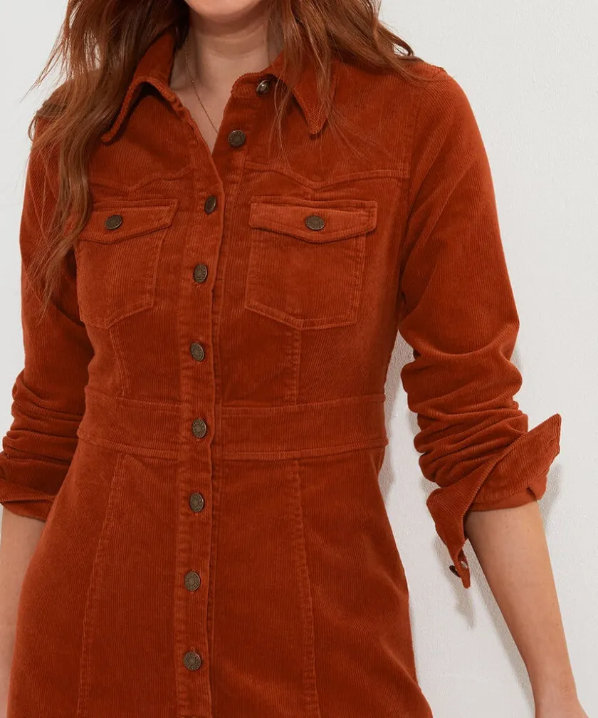 Joe Browns Josie Cord Button Through Dress-Women Dresses