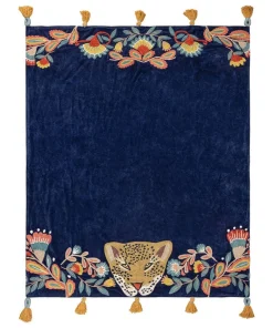 Joe Browns Lavish Leopard Embroidered Throw- Floral Décor|Animal Décor