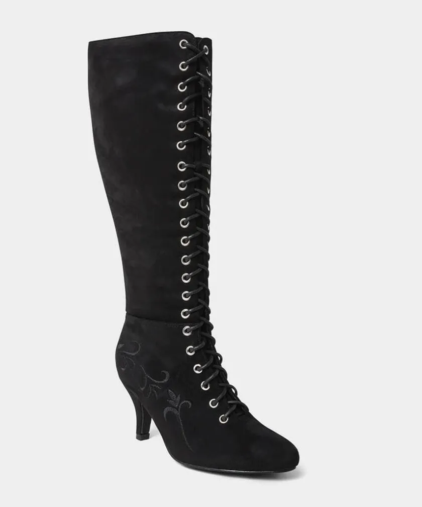 Joe Browns Layla Lace Up Embroidered Boots-Women Heels|Boots